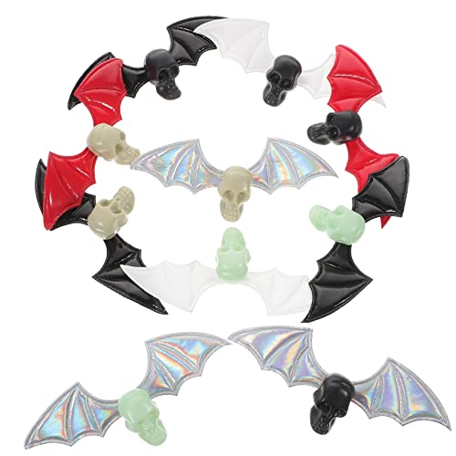 COSMEVIVI 1 Satz Fledermausflügel Haarschmuck Mini-dekor Vampir-fledermaus-anhänger Kopfschmuck-dekoration Mini-teufelsflügel Halloween-fledermaus-dekorationen Halloween-patches Plastik von COSMEVIVI