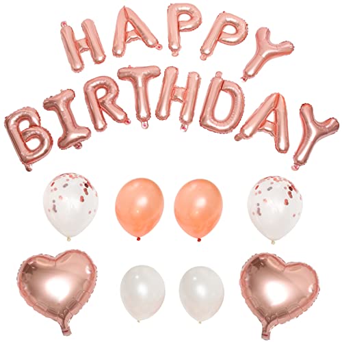 COSMEVIVI 1 Satz Geburtstagsballon-set Girlandendekor Goldene Verzierungen Alles Zum Geburtstag Luftballons Zum 18. Geburtstag Geburtstagsballon Aus Folie Rose Gold Aluminiumfolie von COSMEVIVI