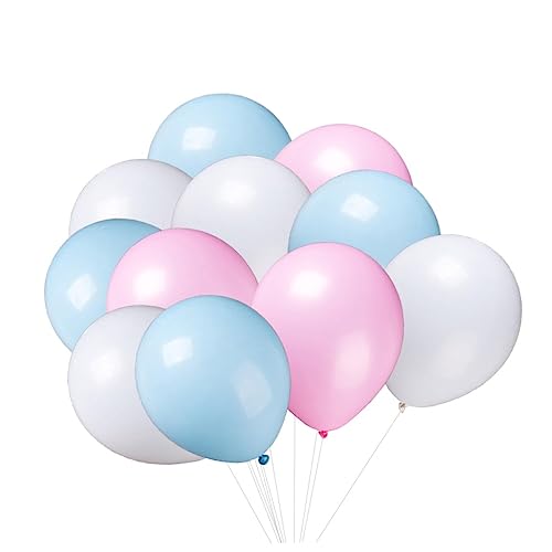 COSMEVIVI 100 Stück Bunte Latexballons 10 Zoll Himmelblau Rosa Und Weiß Ideale Luftballons Für Hochzeitszeremonien Pool Partys Und Geburtstagsfeiern Perfekte Deko Für Jede Feier von COSMEVIVI