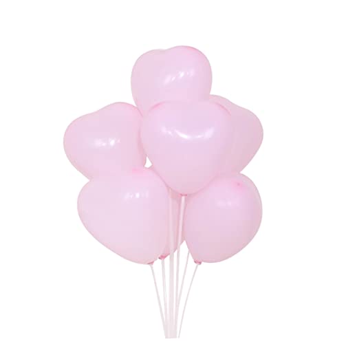 COSMEVIVI 100 Stück Rosa Latex Herzballons Romantische Luftballons Für Hochzeiten Valentinstag Und Feierlichkeiten Deko Für Hochzeitshintergrund Und Events Party Ornamente von COSMEVIVI