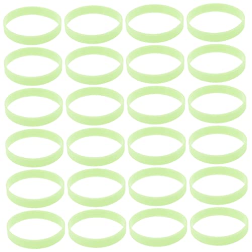 COSMEVIVI 100st Leuchtendes Silikonarmband -slap-armband Blinkt Nachtlaufarmband Led-licht Leuchtstab Stretch-armbänder Stirnbänder Für Damen Led-armband Bands Kieselgel Green von COSMEVIVI