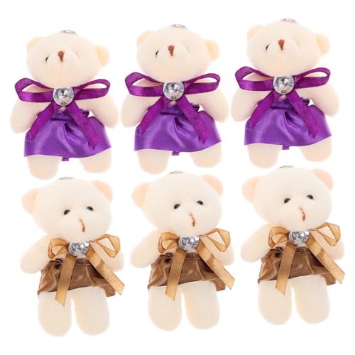 COSMEVIVI 10St Bärenpuppe Plüschbär Anhänger für Rucksäcke Taschenanhänger Spielzeug für Mädchen Babygeschenke Plüsch-Anhänger Mini-Bären hängende Dekorationen Partydekorationen PP Baumwolle von COSMEVIVI