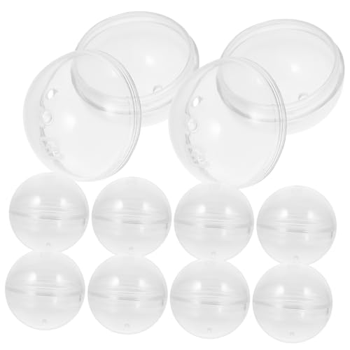 COSMEVIVI 10St Gacha-Schale sich drehender Spielzeugball befüllbare leere Kugeln storage boxes aufbwahrungs-box Kaugummis Behälter für Kapseln Geschenkverpackungsball Plastik Transparent von COSMEVIVI