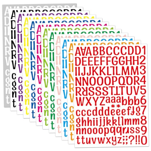 COSMEVIVI 12 Blätter Aufkleber mit englischen Buchstaben ABC-Buchstaben für die Wand im Klassenzimmer Buchstaben Aufkleber selber Machen Vinyl Sticker Vinyl Aufkleber Alphabet-Aufkleber von COSMEVIVI