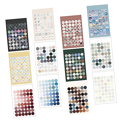 COSMEVIVI 12 Stück Bunte Punkte Aufkleber Für Kalender Selbstklebende Sticker Im Gemischten Stil Für Scrapbooking Und Notizen Ideal Für Kreative Planer Und Merkzettel von COSMEVIVI