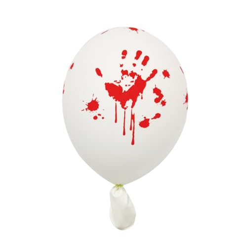 COSMEVIVI Halloween Luftballons Mit Bluthand Druck Latexballons Für Partys Halloween Deko Und Feierlichkeiten Gedruckte Latexballons Für Unvergessliche Anlässe von COSMEVIVI