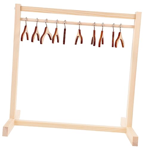 COSMEVIVI 1Set Kleiderständer Für Puppen Mit Kleiderbügeln Puppenhaus Kleidung Halterung Miniatur Kleidung Rack Für Puppen Inkl 10cm Kleiderbügel von COSMEVIVI