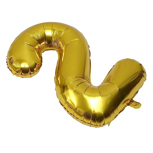 COSMEVIVI 1Stk Digitaler Aluminiumfolienballon Folienballons Gedenkballons Ballon-Kits Hochzeitsballon hochzeitsdeko partyhüte kindergeburtstag Luftballons als Partydeko Ballons dekor Golden von COSMEVIVI