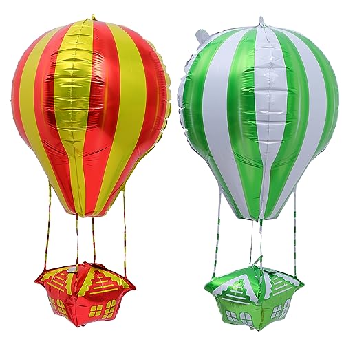 COSMEVIVI 2 Stk Ballon Fallschirm Spielzeug heiße Luft schmetterling party dekorationen raumdeko balloons polsterelemente luftbalondeko party accessoires balongas balons Aluminiumfolie Green von COSMEVIVI