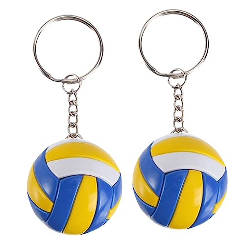 COSMEVIVI 2 Stück Volleyball Modell Spielzeug Volleyball Schlüsselanhänger Basketball Geldbörse Mini Volleyball Schlüsselanhänger Basketball Dekorationen Volleyball Schlüsselanhänger von COSMEVIVI