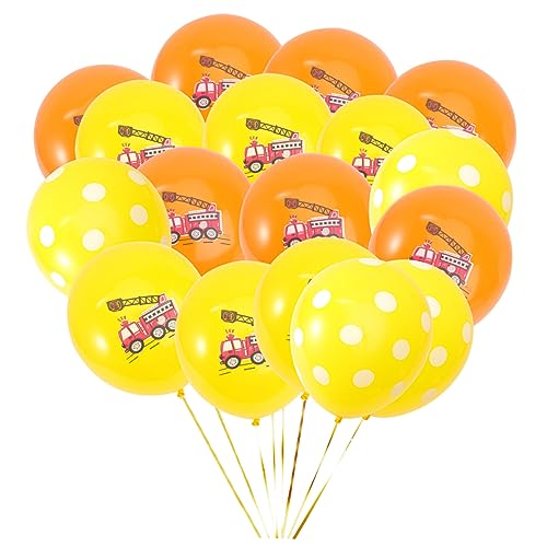 COSMEVIVI 20 Stück 12 Partyballons Kit Punktballons Babyballon Autos Ballons Geburtstagsfeiergeschenke Feuerwehrmann Partydekoration Feuerwehrauto Ballon Kindergeburtstagsballons von COSMEVIVI