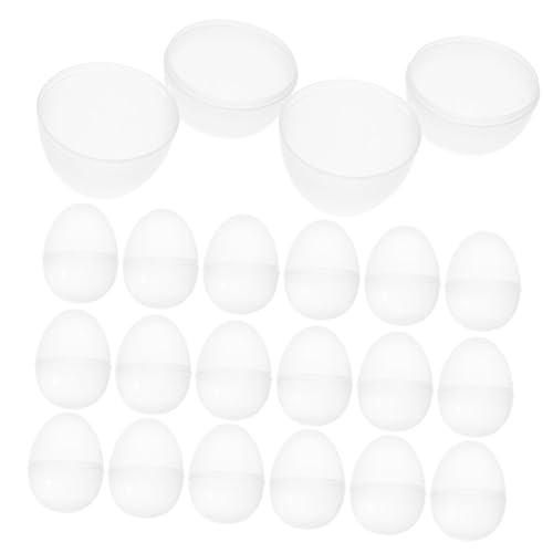 COSMEVIVI 20st Lotterie-blindbox Transparente Ostereier Befüllbares Ei Befüllbare Osterbehälter Jumbo-eier Ostereier-ornamente Pastellfarbene Ostereier Riesiges Osterei Eier Leer Plastik von COSMEVIVI