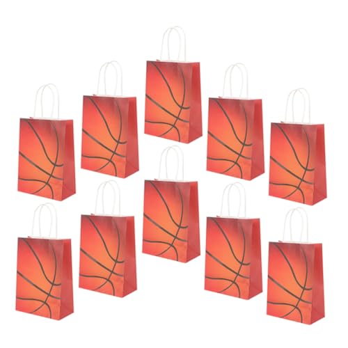 COSMEVIVI 24 Stück Basketball Partygeschenktüten Tragetaschen Verpackungsbeutel Blumenstraußbeutel Papiertüten Verpackungsbeutel Für Verpackungsbeutel Verpackungsbeutel von COSMEVIVI