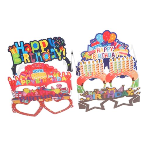 COSMEVIVI 24St Geburtstagsbrille Brillen Gläser partyhüte spaßbrille glasses + Gefälligkeiten für Geburtstagsfeiern alles zum geburtstag brille Partyzubehör für Geburtstage Papier von COSMEVIVI