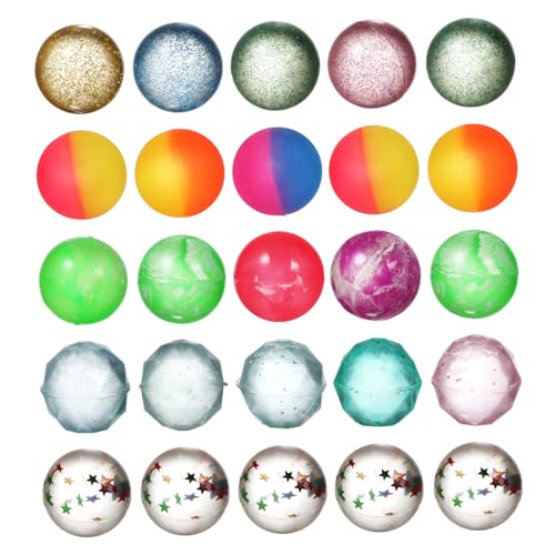 COSMEVIVI 25St Kinderspielzeugball sensorische Bälle bunte Hüpfbälle dekorative elastische Kugeln springball für kinder Bouncy Ball für Kinder Spielzeuge Gummibälle Hüpfbälle Partygeschenke von COSMEVIVI