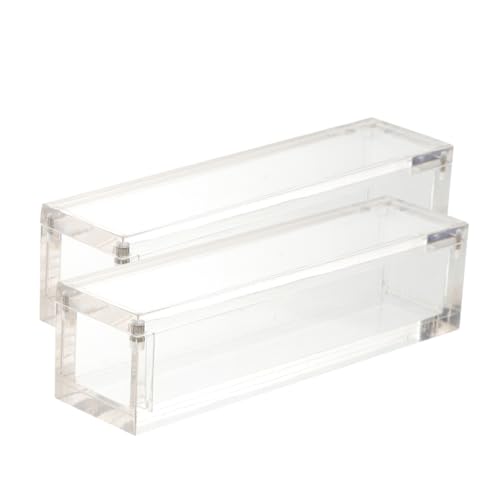 COSMEVIVI 2Er-Box für Würfel Nachtlicht Herausforderungsanzeige Transparente Acrylbox mit Magnetverschluss Magnetisches Würfeletui Würfelbehälter aus Acryl von COSMEVIVI