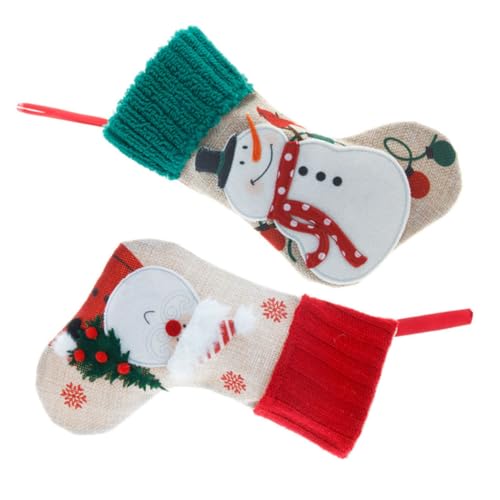 COSMEVIVI 2Pcs Weihnachtsbonbonstrümpfe Weihnachtsbaum Ornamente Dekorative Weihnachtsstrumpf Dekorativen Weihnachts Strumpf Weihnachts Socken Geschenkbeutel Urlaubsstrümpfe von COSMEVIVI