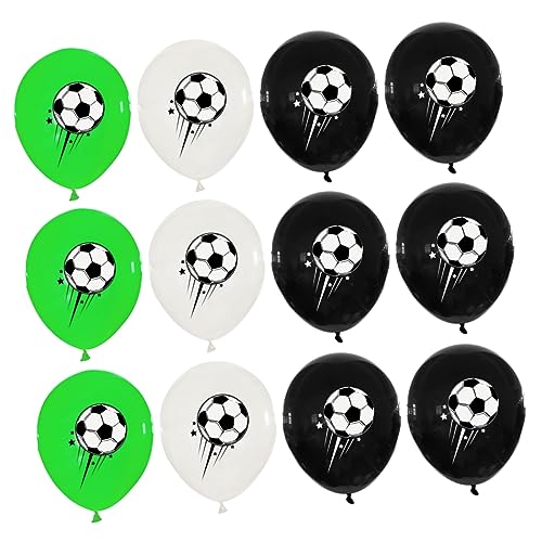 COSMEVIVI 30 Stück 12 Zoll Fußball Latexballons Für Kindergeburtstagsdekoration Ideale Party Deko Für Fußball Fans Geburtstagsfeiern Und Sport Events von COSMEVIVI