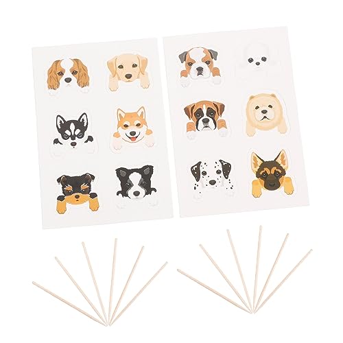 COSMEVIVI 36 Stücke Hund Geburtstagstorte Topper Hund Gesicht Cupcake Topper Welpen Kuchen von COSMEVIVI