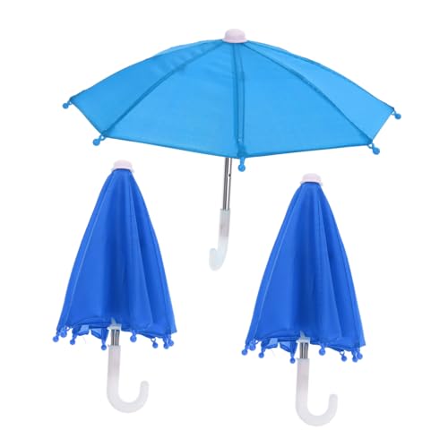 COSMEVIVI 3St Mini-Puppenschirm Puppen Regenschirm Spielzeug Regenschirm Puppenliebhaber Puppenzubehör für Sammler Puppenständer Rollenspielzubehör Micro-Szene Regenschirm Polyester von COSMEVIVI