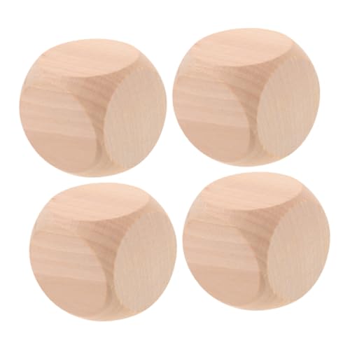 COSMEVIVI 4 Stück Blankowürfel Aus Holz Leere Holzwürfel Unfertige Holzwürfel Spiel Party Würfel Holzwürfel Für DIY DIY-würfel Unfertige Leere Würfel Leere Blöcke Leere Würfel Selber Machen von COSMEVIVI