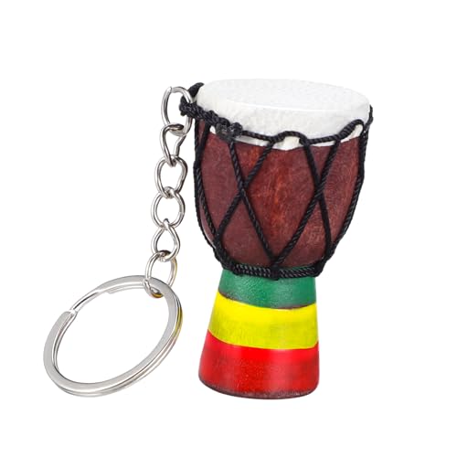 COSMEVIVI 4 Stück Djembe-Schlüsselanhänger Schlüsselanhänger-Trommelornament Schlüsselanhänger für Musikliebhaber Afrikanische Dekoration Afrikanische Trommel Schlüsselanhänger ，， von COSMEVIVI