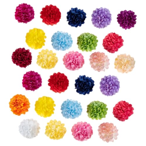 COSMEVIVI 40Pcs Simuliertes Seidenpapier Melaleuca Gefälschte DIY Ball Chrysanthemen (Gemischte Farbe 35Pcs) Dekorative Requisite Fake Blumen Köpfe Handwerk Blumenköpfe Dekoration von COSMEVIVI