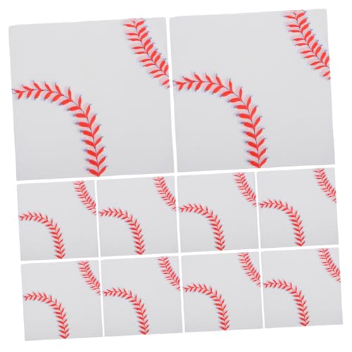 COSMEVIVI 40st Baseball-serviette Baseball-partyservietten Bunt Bedruckte Servietten Baseball-party-dekorationen Baseball-partygeschenke Entzückende Partyservietten Papier Weiß von COSMEVIVI