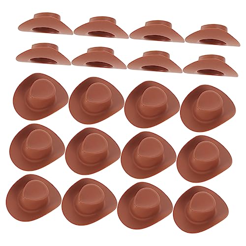 COSMEVIVI 40st Mini-cowboyhut Klein Miniatur Winzige Hüte Mädchen Mini-hüte Mini-Puppen Kindergeschenk Bulk-hüte Cowgirl Kinderhut Minihüte Zum Basteln Puppenhüte Mini-Spielzeug Plastik von COSMEVIVI