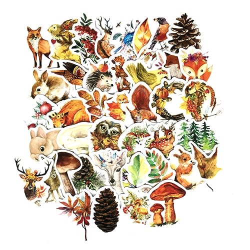 COSMEVIVI 41St Aufkleber stickbild Stickers stickerbögen Partyzubehör acotar Sticker stickern sonnenbrecher Halloween-Dekor Gastgeschenke zum Thema Herbstwald Herbstthema PVC selbstklebend von COSMEVIVI