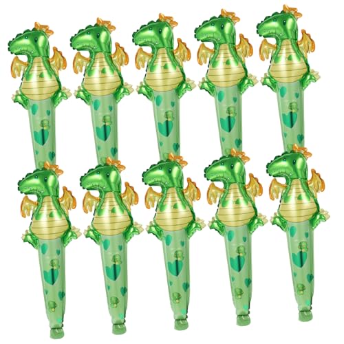 COSMEVIVI 50 Stück Dinosaurier-Partyballons ballonie kidsballonie Ballondekoration dino ballon luftballontiere Dekoration mit Tierballons Dinosaurier-Zauberstab-Ballon Aluminiumfolie von COSMEVIVI