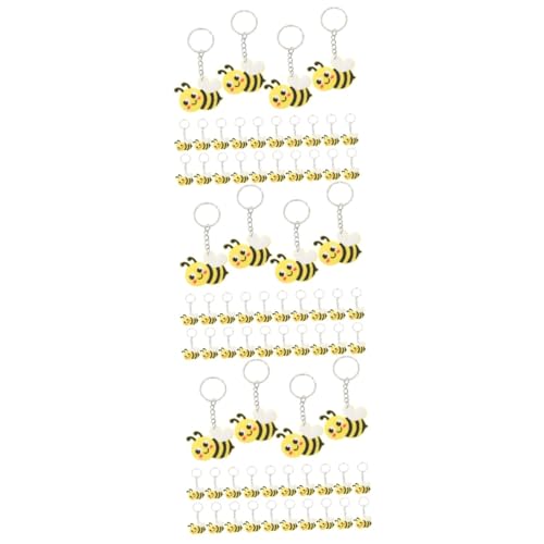 COSMEVIVI 72 Stk Biene Schlüsselanhänger Lecker fob bienen bienen zubehör babygeschenke charm anhänger Kreativer Schlüsselanhänger Cartoon-Bienen-Schlüsselanhänger-Dekor PVC von COSMEVIVI