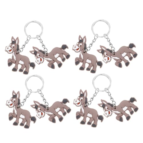 COSMEVIVI 8st Esel Schlüsselanhänger Entzückender Anhänger Esel Anhänger Zum Aufhängen Esel-hängeornamente Esel-anhänger Esel Anhänger Charms Geburtstags-tier-gastgeschenk Brown Pvc von COSMEVIVI