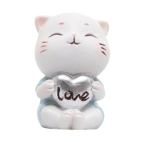 COSMEVIVI Entzückende blaue Katze Kuchen Dekorationen Harz Kuchen Topper Anime Dashboard Ornamente von COSMEVIVI