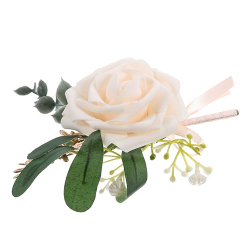 COSMEVIVI Corsage Bräutigam Boutonniere Hochzeit Künstliche Dekoration Boutonniere Bräutigam Anzug Dekoration Hochzeit Party Blumendekoration Braut Boutonniere Kleidungszubehör von COSMEVIVI