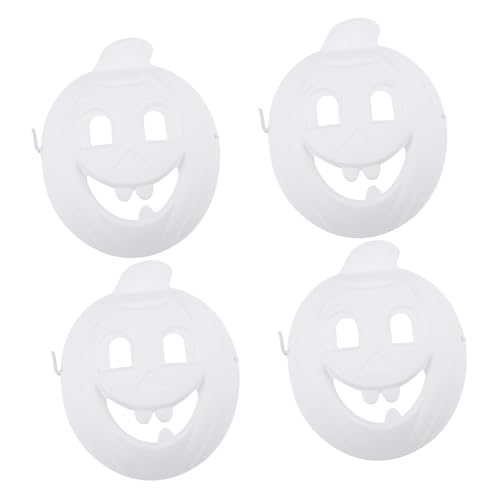 COSMEVIVI Halloween-maske Diy Graffiti Masken Für Weiße Papiermaske Zum Bemalen Blanko Kürbis Maske Für Halloween Bastelset Für Kreative Partys Und Dekoration Maske Gesicht von COSMEVIVI