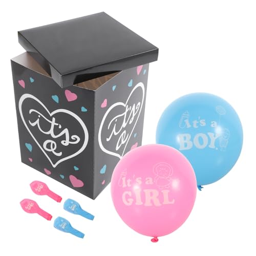 COSMEVIVI 1 Set Ballonbox Geschlecht Offenbarung Für Jungen Oder ädchen Shower Party Dekorationsset Mit 6 Bunten Luftballons Und von COSMEVIVI