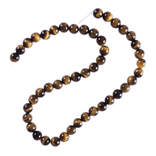 COSMEVIVI Natürliche Tigerauge Agate Perlen 8mm AB Qualität Runde Lose Steinperlen Für Schmuckherstellung Armbänder Und Halsketten von COSMEVIVI