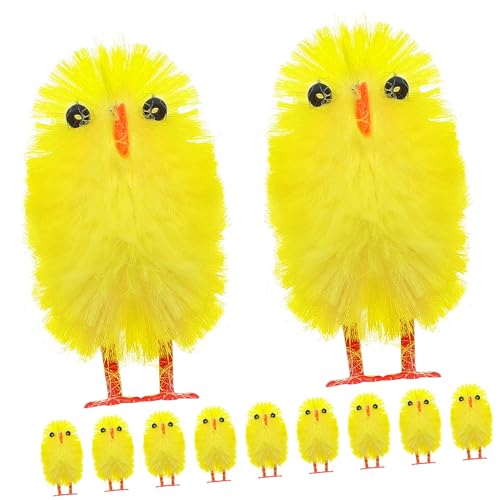 COSMEVIVI Ostern Hühner Dekorationen Lustige Cartoon Hühner Für Ihre Osterfeier Perfekte Party Supplies Für Osterdekorationen Große Hühnerfiguren von COSMEVIVI