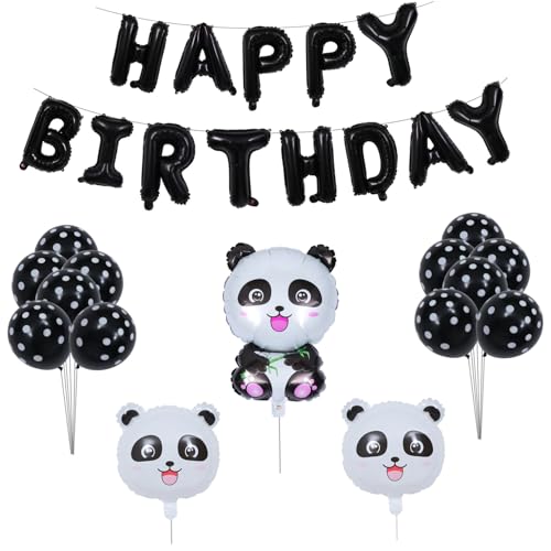 COSMEVIVI Set Aus Panda Thema Geburtstagsfeier Luftballons 10 Runde Und Stehende Luftballons Verschiedenen Größen Für Die Perfekte Party Dekoration Ideales Zubehör Für von COSMEVIVI