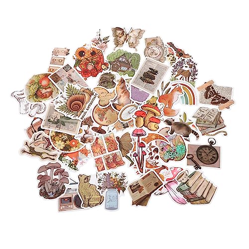 COSMEVIVI Vintage Scrapbook Aufkleber 50 Stück Graffiti Sticker Set Selbstklebende Deko für Laptop Tagebuch Buch von COSMEVIVI