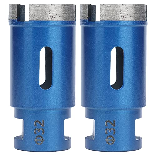 2pcs 32 mm blaue Marmorlochöffner, robuste Adamas -Bohrloch -Sägen -Bits für Granit -Keramikfliesen Beton, geschärften Schneiderkopf, schnelle feste, hohe Effizienz von COSMICROWAVE