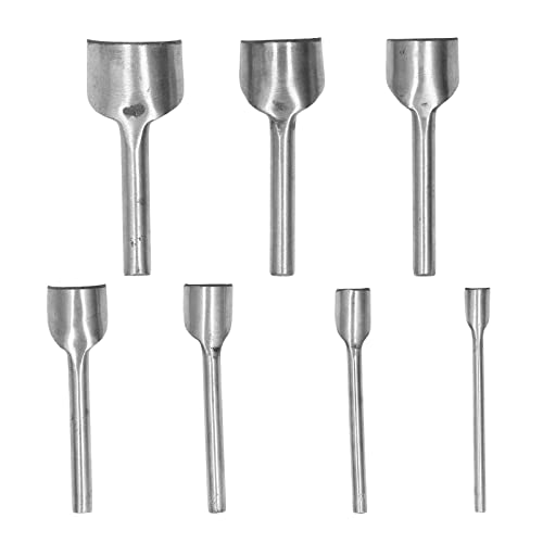 7pcs halb runde Schneider -Punch -Set, C -Gurt -End -Stanzwerkzeuge, 10 40 -mm -Durchmesser für das Handwerk von Ledergürtel, bestehend aus stabilem Werkzeugstahl von COSMICROWAVE