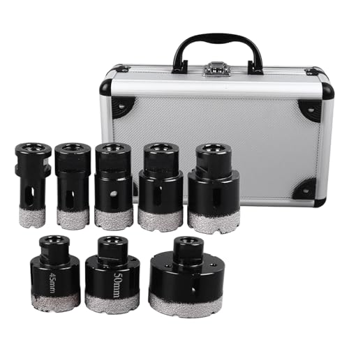 8pcs M14 Kaste Loch Säge Kit, Löschlochöffner -Opener für Marmorglas Ziegelstein Keramikfliesen, schneller Chipentfernung, Aufbewahrungsbox, erfüllt verschiedene Bohranforderungen von COSMICROWAVE