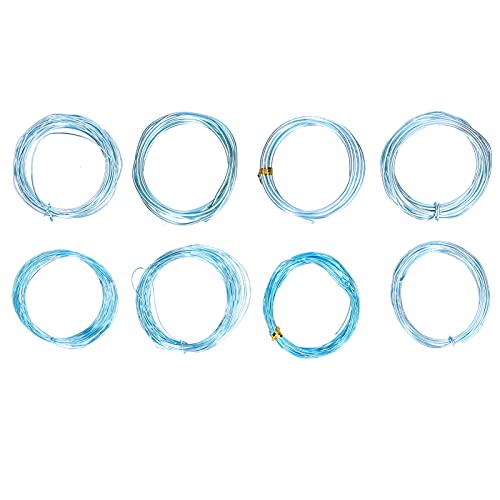 Aluminum Craft Wire, Jewelry Beading Wire, Craft Making Supplies, 8 Rolls 0.6-3mm Light Blue, for Bracelet Necklaces Earring Jewelry Making Supplies von COSMICROWAVE
