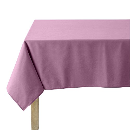 Coucke Tischdecke, rechteckig, unifarben, 180 x 300 cm, Lila, Baumwolle, Flieder, 180 x 300 x 0,03 cm von Coucke