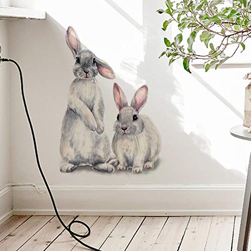 COVPAW® Wandtattoo Wandaufkleber Skizze Sketch Kaninchen Hase Katze Koala Elefant Eichhörnchen Vogel Wandsticker Wandbild Bilder Wohnzimmer Babyzimmer Schlafzimmer Spielraum Deco Kind Jungen (A) von COVPAW