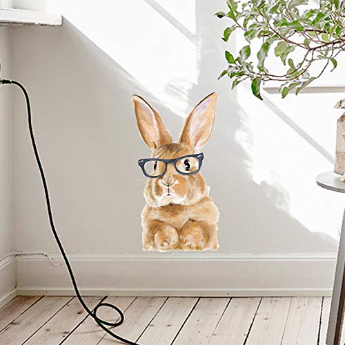 COVPAW® Wandtattoo Wandaufkleber Skizze Sketch Kaninchen Hase Katze Koala Elefant Eichhörnchen Vogel Wandsticker Wandbild Bilder Wohnzimmer Babyzimmer von COVPAW