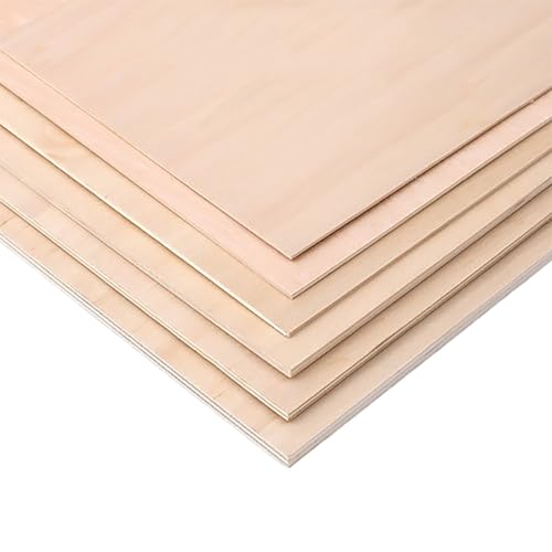 COYOUCO 2 Stück Lindenholzplatten, 6 mm dicke unfertige Holzplatten für Handwerk Holzbrennen Malen Holzgravur Laserschneiden,40cm*40cm (2pcs) von COYOUCO