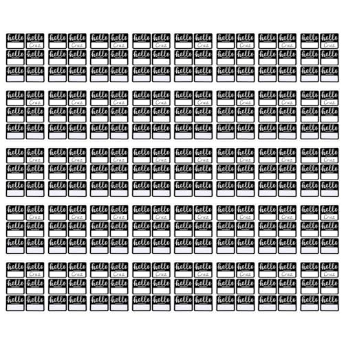 240 Stück Schwarz Weiße Namensetiketten Aufkleber 7 6 X 6 3 Cm Hallo Namensetiketten Aufkleber Für Mottopartys In Kindergärten Und Schulen von CPAOWEHF